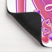 Ik hou van mijn Sweetie roze/paars hart Muismat (Hoek)