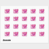 Ik hou van mijn Sweetie roze/paars hart Ronde Sticker (Vel)