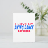 Ik hou van mijn Swing Dance Daughter Briefkaart (Staand voorkant)