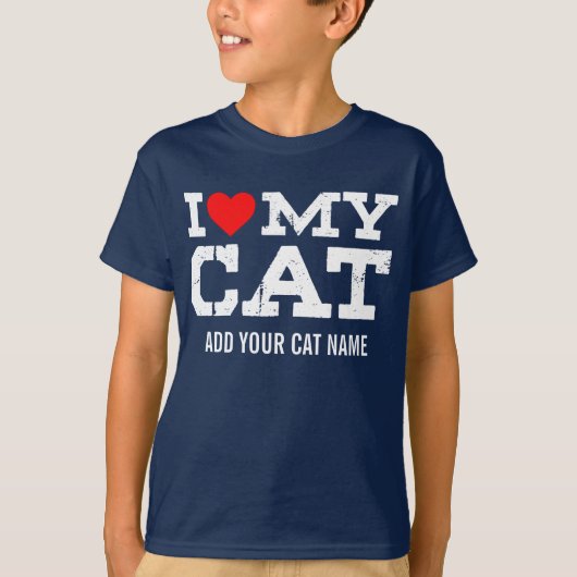 Ik hou van mijn T-Shirt Cat Cat Cat Lovers (Voorkant)
