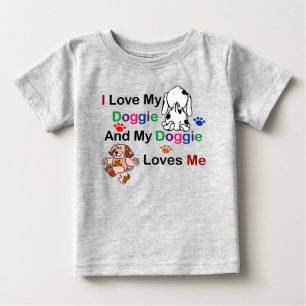 Ik hou van mijn T-shirt van Doggie Toddler