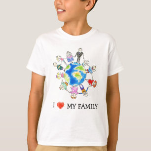 Ik hou van mijn T-shirt voor familie