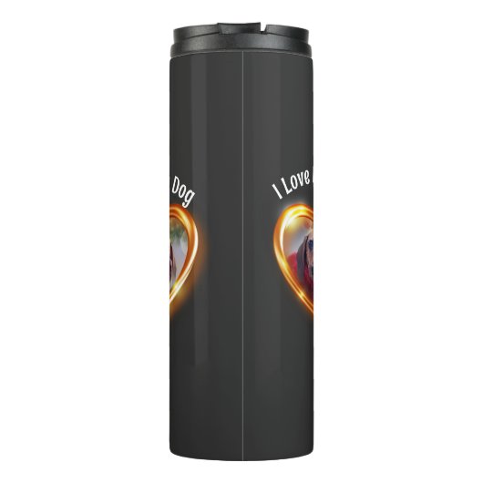 Ik hou van mijn tandwieltje dat het hart opblaast thermosbeker (Achterkant)