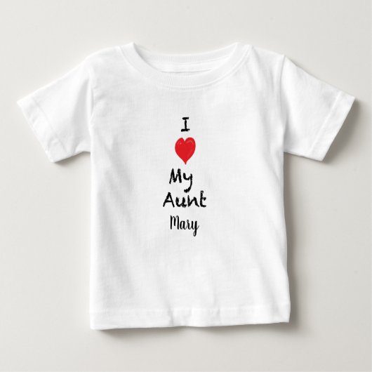 Ik hou van mijn tante  Baby Shirt (Voorkant)