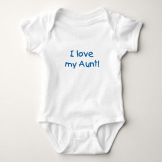 Ik hou van mijn tante! (blauw) Baby Creeper Romper