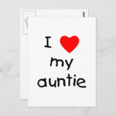 Ik hou van mijn tante briefkaart (Voorkant / Achterkant)