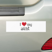 Ik hou van mijn tante bumpersticker (Op auto)