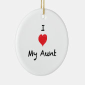 Ik hou van mijn tante Custom 2 Sided Photo Ornamin Keramisch Ornament (Rechts)