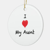 Ik hou van mijn tante Custom 2 Sided Photo Ornamin Keramisch Ornament (Links)