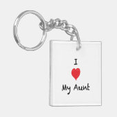 Ik hou van mijn tante Custom 2 Sided Photo Sleutel Sleutelhanger (Voorkant Links)