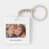Ik hou van mijn tante Custom 2 Sided Photo Sleutel Sleutelhanger (Achterkant)