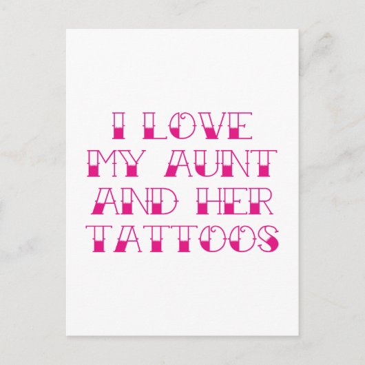 Ik hou van mijn tante en haar Tattoos Briefkaart (Voorkant)