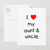 Ik hou van mijn tante en oom briefkaart (Voorkant / Achterkant)