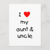 Ik hou van mijn tante en oom briefkaart (Voorkant)