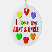 Ik hou van mijn tante en oom keramisch ornament (Rechts)