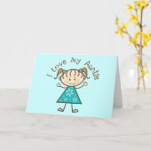 Ik hou van mijn tante. kaart (Gele Bloem)