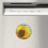 Ik hou van mijn tante magneten! Gele zonnebloemen Magneet (Insitu (Vaatwasser))