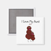 Ik hou van mijn tante mierenmagneet magneet (Voorkant / Achterkant)