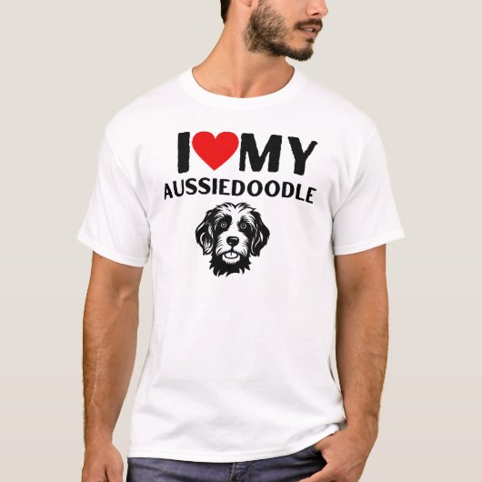 Ik hou van mijn tante Pap  Aussiedoel T-shirt (Voorkant)