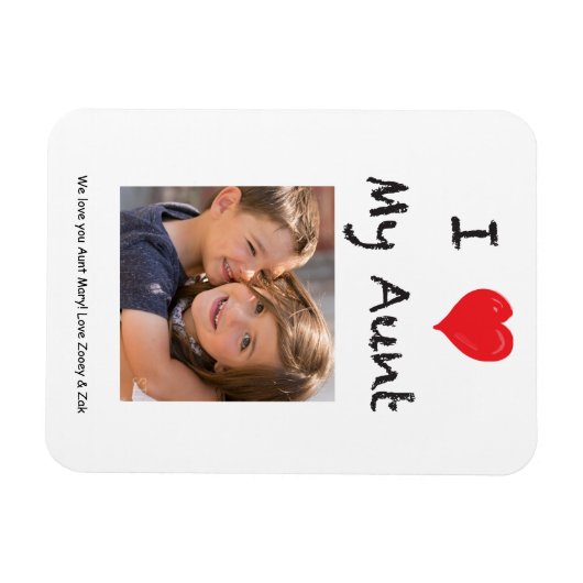 Ik hou van mijn tante Photo Magnet Keepomwille Magneet (Horizontaal)