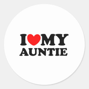 Ik hou van mijn tante ronde sticker