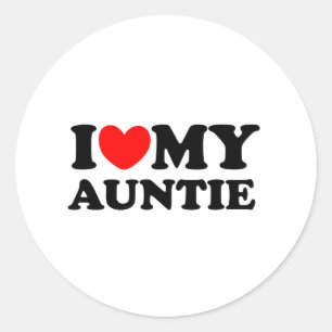 Ik hou van mijn tante ronde sticker