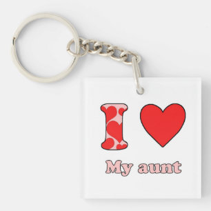 Ik hou van mijn tante sleutelhanger