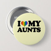 Ik hou van mijn tantes ronde button 7,6 cm (Voorkant /achterkant)