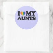 Ik hou van mijn tantes ronde sticker (Tas)