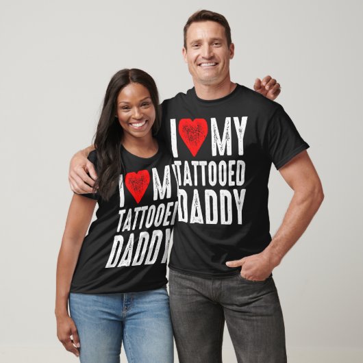 Ik hou van mijn tatoeage papa t-shirt (Unisex)