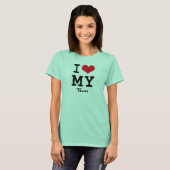 Ik hou van mijn team t-shirt (Voorkant volledig)