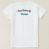 Ik hou van mijn teckel: Blauwgroen en zwart T-shirt (Design achterkant)