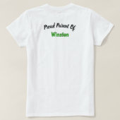 Ik hou van mijn teckel: groen en zwart t-shirt (Design achterkant)