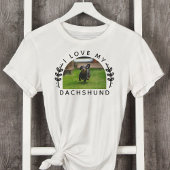 Ik hou van mijn teckel hond foto t-shirt