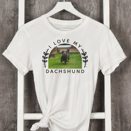 Ik hou van mijn teckel hond foto t-shirt