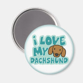 Ik hou van mijn teckel magneet (Voorkant / Achterkant)