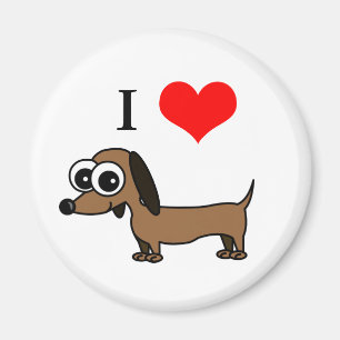 Ik hou van mijn teckel magneet