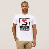 Ik hou van mijn teckel t-shirt (Voorkant volledig)