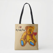 Ik hou van mijn Teddy Bear Tote Bag (Voorkant)
