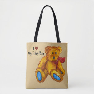 Ik hou van mijn Teddy Bear Tote Bag