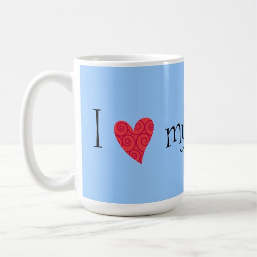 Ik hou van mijn Teddy Roosevelt Terrier Koffiemok (Links)