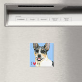 Ik hou van mijn Teddy Roosevelt Terrier Magneet (Insitu (Vaatwasser))