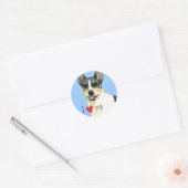 Ik hou van mijn Teddy Roosevelt Terrier Ronde Sticker (Envelop)