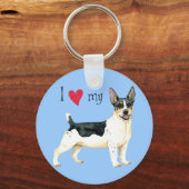 Ik hou van mijn Teddy Roosevelt Terrier Sleutelhanger (Voorkant)