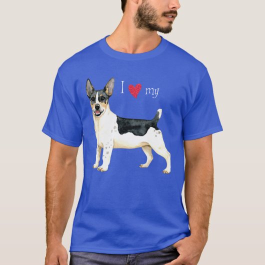 Ik hou van mijn Teddy Roosevelt Terrier T-shirt (Voorkant)