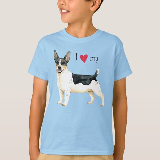 Ik hou van mijn Teddy Roosevelt Terrier T-shirt (Voorkant)