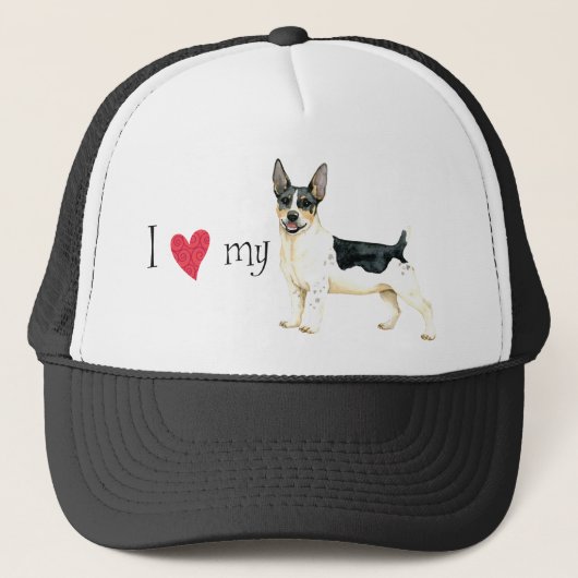 Ik hou van mijn Teddy Roosevelt Terrier Trucker Pet (Voorkant)