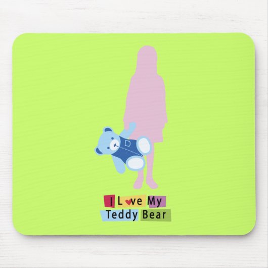 Ik hou van mijn Teddybeer Muismat (Voorkant)