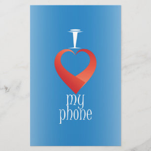 Ik hou van mijn telefoon briefpapier
