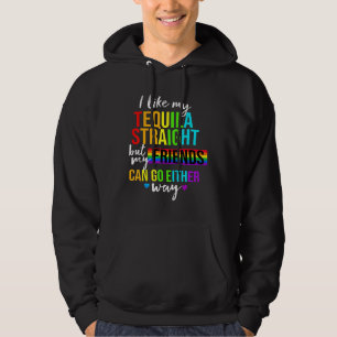 Ik hou van mijn tequila hetero lgbt pride gay lesb hoodie